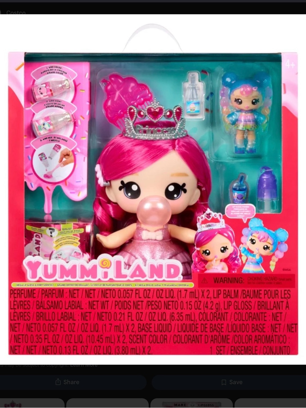 YummiLand Bianca Bubblegum Mega Lip Gloss & Body Scent Kit , New Sealed